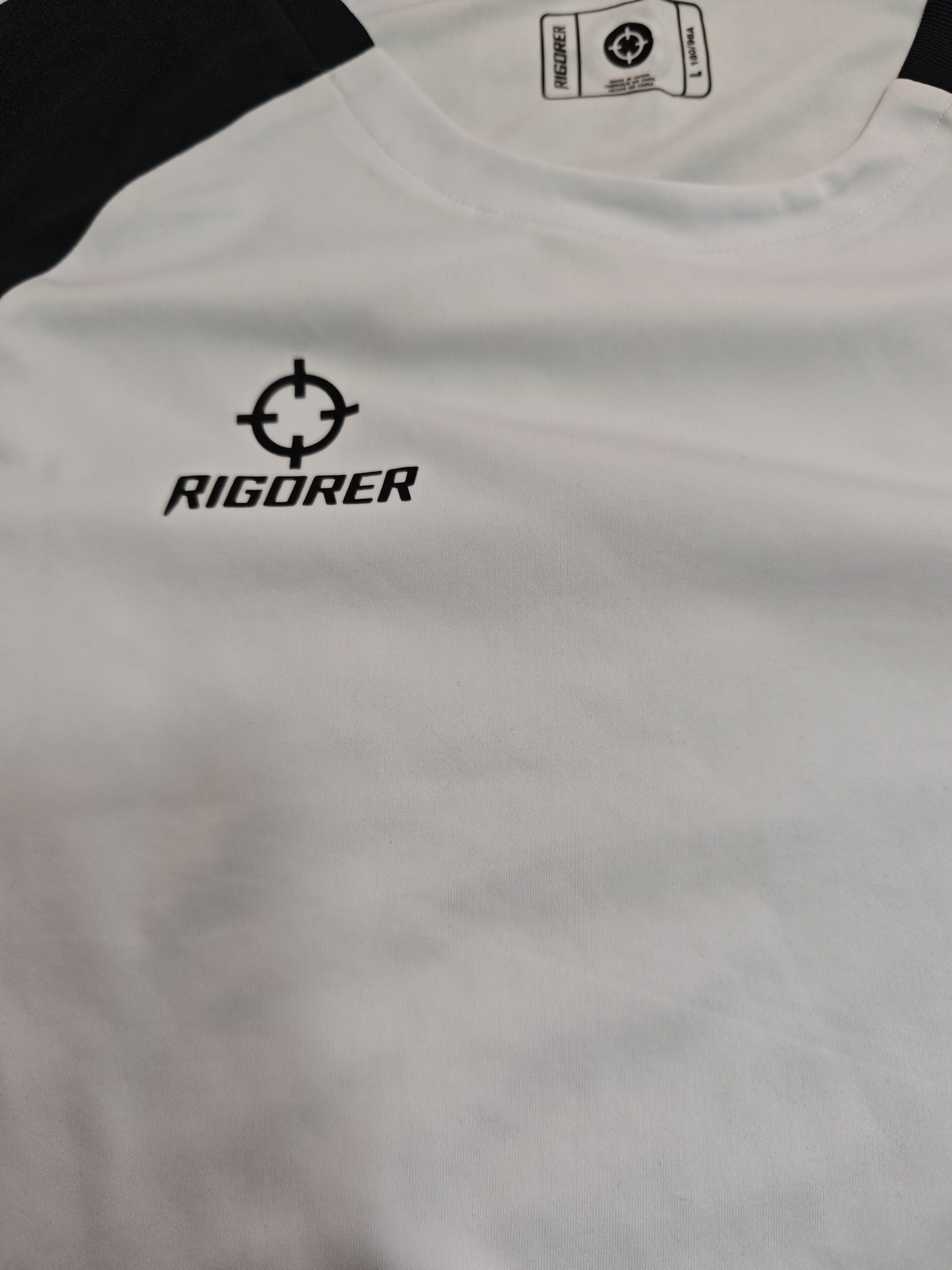 准者运动长袖t恤男速干篮球跑步训练投篮服男士春季健身T恤圆领透气 502纯白黑【常规版】 L 实拍图