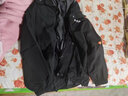 良茨胖子大码假两件休闲外套男士春秋宽松学生棉衣宽松工装冲锋夹克潮 JK302黑色（侧边口袋） 5XL 210-240斤宽松 实拍图