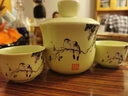 盛天下 景德镇陶瓷温酒壶 烫酒温酒器 热酒黄酒白酒杯酒具套装 二两半斤 暖黄丁香-温酒壶-二两装 3件套 实拍图