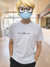布先生春夏季男士短袖T恤简约男装纯棉圆领白色衣服AT10861 白色 XL (180) 实拍图