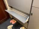 纳丽雅超薄翻斗鞋柜家用门口大容量收纳鞋架简约现代门外靠墙轻奢储物柜 轻奢灰【80*17*118CM】单层放鞋 实拍图