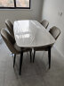 芝华仕线下同款岩板餐桌现代简约饭桌方桌子芝华士PT080白1.4米一桌四椅 实拍图