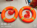 援邦  防汛成人救生圈船用专业救生浮圈实心游泳泡沫圈 救生圈-成人橙色包布泡沫款 实拍图