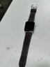 istrap苹果手表表带真皮适用apple watchs9/s8/7/6/5/SE男ultra女iwatch 栗棕白线丨银色配件 42MM 实拍图