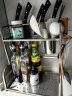 美厨（maxcook）厨房置物架 黑色不锈钢二层刀架调料瓶砧板架橱柜层架挂钩MCWA953 实拍图