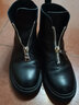 依零依蓓马丁靴女显瘦女靴时尚百搭洋气单靴机车潮大码中筒短靴子女英伦风 黑色加绒【长筒11孔】 37 实拍图