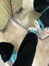 顽刻（ollieskate）顽刻官方面包鞋湖水蓝黑翻毛皮90s复古BAKE男女滑板鞋 BAKE18003 38 实拍图