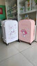 袋鼠（KANGAROO）玉桂狗卡通行李箱女学生拉杆箱可爱儿童多功能密码箱高颜值旅行箱 纯白色【玉桂狗】多功能充电款 26英寸 【大学适用】 实拍图