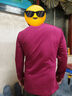 健卡丹【两件装】春秋男士长袖t恤百搭男装冬季圆领宽松秋衣上衣潮打底 2件装GE长袖：【黑色+酒红】 4XL【适合160-180斤】 实拍图