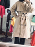 韩璐娇（hanlujiao）卡其色风衣女中长款2024春秋新款女装韩版宽松气质英伦风休闲外套 卡其色 XL（建议130-150斤） 实拍图