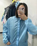 致尔康无尘服防静电 分体连帽防尘服男女 蓝色S 洁净服无尘衣喷漆工作服 实拍图