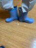 马尼亚袋鼠（MANIYADAISHU）亲子大码儿童雨鞋男女童中筒水鞋小学生防滑胶鞋男孩女孩宝宝雨靴 浅蓝色 33 -34码 实拍图