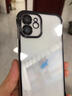 弘卓适用苹果12手机壳 iphone12手机壳电镀无边框透明散热轻奢高清超薄防摔简约男女款 石墨黑 实拍图