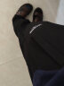 鸿星尔克（ERKE）运动裤男士红星旗舰针织卫裤直筒休闲裤长裤健身跑步宽松透气男裤 黑色厚款 L(体重120-135斤) 实拍图