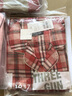 三枪（THREEGUN）睡衣男女纯棉抗静电新疆棉绒布格纹开襟长袖长裤家居服套装 女 暖桔格 L 实拍图