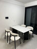 复古风黑色实木岩板餐桌餐椅组合家用小户型客厅现代简约吃饭桌子 单餐桌【1.8cm全托底盘】 180cm 实拍图
