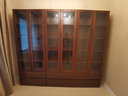 天坛家具书柜 环保实木榆木板木组合书柜 玻璃门书橱 现代新中式书柜 两门 长800mm宽325mm高2100mm 实拍图