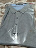 七匹狼长袖t恤男固色简约秋季翻领纯棉polo保罗衫男装商务纯色打底衫 花灰-3.0升级纯棉固色 3XL 185/100A(XXXL) 实拍图