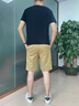 啄木鸟多口袋纯棉工装短裤男宽松直筒休闲五分夏季薄款ins休闲中裤全棉 藏青色 33 （140-150斤） 实拍图