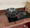 苏美冠（SUMEIGUAN）章丘炒菜锅传统铁锅已开锅炒锅无涂层手工家用不粘锅燃气灶适用 精作带耳+(盖子铲子) 32cm 实拍图