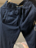 AKSERIESAK男装复古印花针织小直筒合体版罗纹收脚口运动卫裤男1952224 藏蓝色 S 实拍图