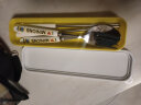 树彬学生不锈钢便携式餐具旅行儿童筷子套装勺子叉子个人餐具盒- 小黄 实拍图