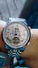 冠琴（GUANQIN）瑞士认证手表男全自动机械表夜光镂空飞轮多功能男士手表新年礼物 精钢白面【升级加强版】 实拍图