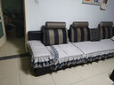 菲梵阁沙发垫套装防滑布艺定制实木组合皮沙发套罩盖布巾四季通用坐垫子 梦娜斯-灰色 90×210+20cm花边一片 实拍图
