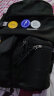 回力书包女大学生韩版高中生旅行双肩包男初中生百搭大容量电脑背包 黑色＋徽章4个＋灰色青蛙挂件 实拍图
