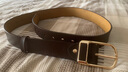 禹幕腾男士二层皮带腰带针扣牛皮皮带男中青年时尚简约商务裤带潮男 咖色（升级款） 120cm 实拍图