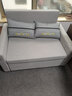 翼度空间坐卧两用床铁 实木沙发床多功能两用 客厅书房折叠床沙发变床组合 浅灰色1133-37 外径1.15米乳胶款 带储物 单人位 实拍图