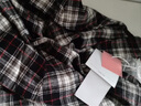 唐狮（TonLion）2024格子衬衫女宽松长袖休闲衬衣百搭通勤上衣 黑色/二批 L 实拍图
