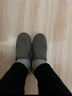 回力男鞋棉鞋男情侣一脚蹬加绒保暖豆豆鞋冬季老北京布鞋靴雪地休闲鞋 灰色 40 实拍图