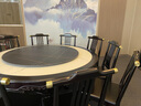 慕凰风语 餐桌 新中式全实木餐桌椅组合大理石圆形饭桌带转盘家用岩板大圆桌 黑紫色 1.2米单桌（配0.8米转盘） 实拍图