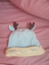 茵儿帮婴儿帽子棉质宝宝帽0-12个月新生儿保暖套头帽秋冬季男女儿童帽子 圣诞鹿-蓝色 0-12个月 晒单实拍图