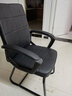 田门前 家用办公椅电脑椅职员椅会议椅学生座椅棋牌室椅有电竞椅游戏椅 PU皮黑色+乳胶层坐垫 不可调节 固定扶手 实拍图