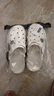 大嘴猴大嘴猴踩屎感凉拖鞋居家户外防滑情侣外穿女洞洞鞋沙滩凉鞋男防臭 光学白 44-45 实拍图