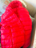 鸭鸭（YAYA）佟丽娅同款秋冬装季羽绒服女短款轻薄轻型保暖连帽时尚休闲外套K 中国红色 XL 实拍图