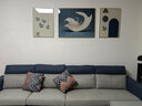 瑞尚（RUISHANG） 轻奢客厅装饰画大气抽象沙发背景墙挂画现代简约别墅三联画 家大业大 左右60*80+中110*80晶瓷面黑框 实拍图