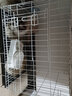 汤琪猫笼加粗便携折叠猫笼子猫别墅家用双层宠物用品猫窝猫屋龙猫笼子 白色 700#双层 实拍图