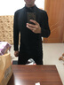 宾色中半高领打底衫男纯色加厚长袖t恤春秋季加绒保暖男装潮体恤冬季 【半高领加绒】黑色 M 【适合95-115斤】 实拍图