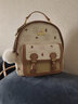 米菲（MIFFY）背包女双肩包大学生初中高中书包高颜值ins简约可爱风撞色带挂件 卡其色 实拍图