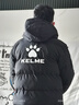 卡尔美（KELME）运动棉服男冬季长款大衣加厚连帽保暖棉衣冬训外套 黑色【后背大LOGO】 9261MF1015 3XL 实拍图