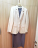 ROEYSHOUSE罗衣知性纯色OL西装外套女装秋装新款修身职业西服01687 米白色 S 实拍图