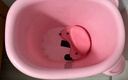 日康（rikang）泡澡桶 婴儿洗澡盆 儿童洗澡桶 浴缸浴桶赠浴凳粉色 X1001-2 实拍图