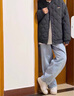 广马 棒球服男冬季美式复古菱形格棉服冬季潮牌棉衣外套棒球情侣棉服 深灰色（菱形格棒球服）666 L建议120-140斤 实拍图