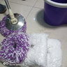 千木寻 加厚加大旋转拖把桶家用自动甩干手压干湿两用懒人不锈钢拖把双驱动挤水免手洗脱水墩布好神拖布墩布 紫色 全钢4头 实拍图