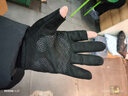 罗维利特 男女士麂皮绒手套骑车秋冬季棉保暖摩托车开车学生写字 黑色漏二指 均码 实拍图