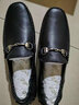 金利来（Goldlion）豆豆鞋男鞋秋季商务休闲鞋鹿皮革皮鞋柔软一脚蹬套脚驾车乐福鞋 黑色 42 实拍图