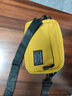 牧瑾潮牌斜挎包男士迷你小挎包女ins帆布单肩包休闲学生刷街轻便背包 黄色（带几何熊猫挂件） 实拍图